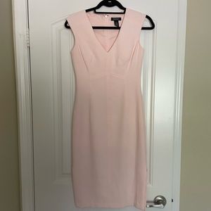 White House Black Market, pale pink sheath dress